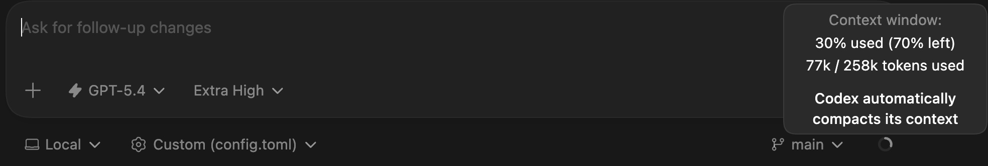 Claude displaying current context usage